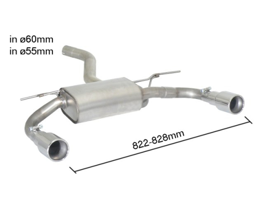 Ragazzon Duplex-Endschalldämpfer je 90mm Sport Line
