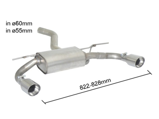 Ragazzon Duplex-Endschalldämpfer je 90mm Sport Line
