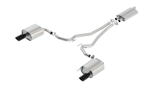 Borla Ford Mustang EcoBoost Cat-Back Exhaust System Black Chrome