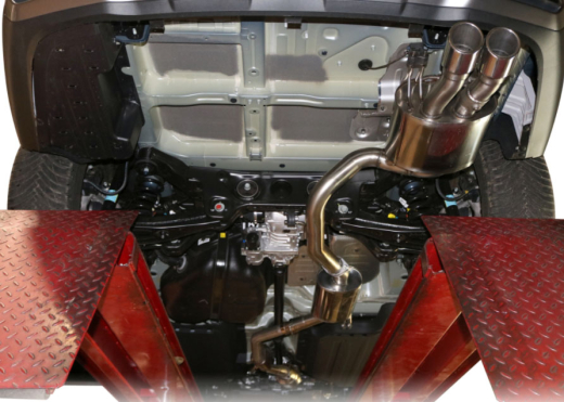 Bastuck Komplettanlage mit Endschalldämpfer 2x90mm (mit Klappe)