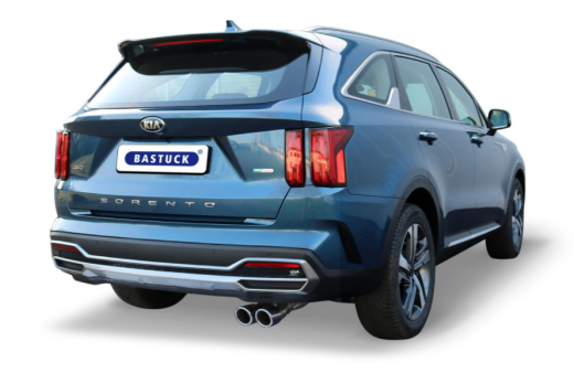 Bastuck Komplettanlage mit Endschalldämpfer 2x90mm (mit Klappe)