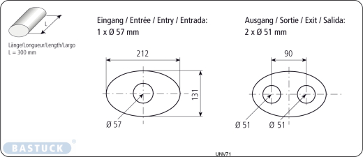 Bastuck Universalschalldämpfer