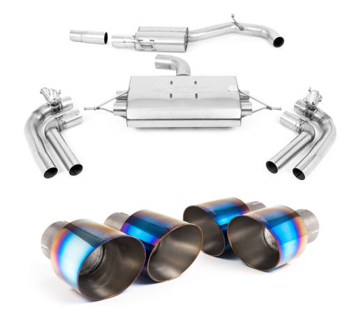 Milltek Komplettanlage je 100mm GT Burnt Titanium