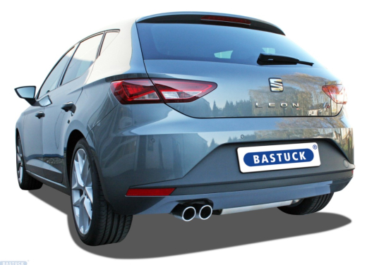 Bastuck Komplettanlage mit Endschalldämpfer 2x76mm abgerundet