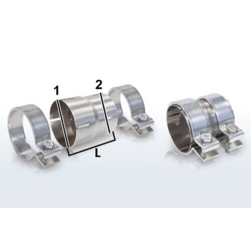 HJS Adapter-Stück (Edelstahl) 60/55mm