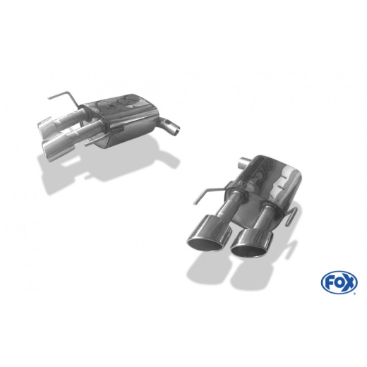 Fox Duplex-Endschalldämpfer je 2x106x71mm