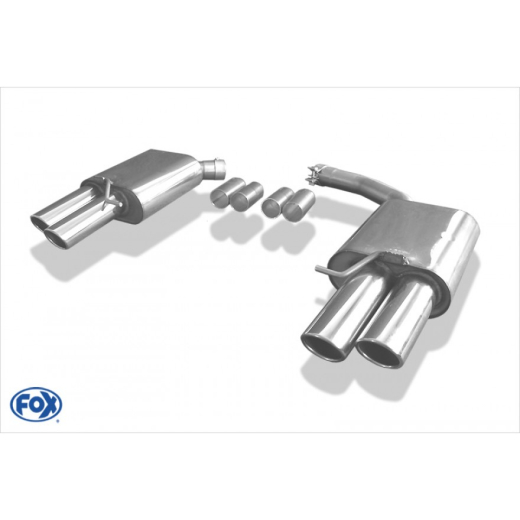 Fox Duplex-Endschalldämpfer je 2x88x74mm