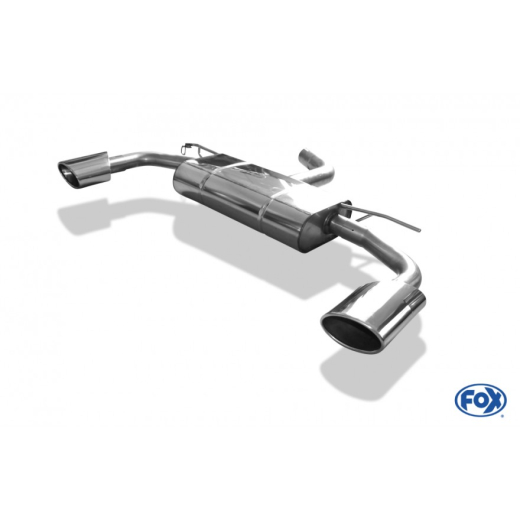 Fox Duplex-Endschalldämpfer je 1x140x90mm oval