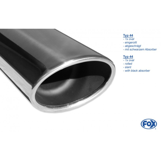 Fox Endschalldämpfer 1x140x90mm oval