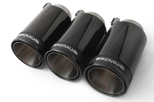 Remus Endrohr-Set mit 3 Endrohren 98mm Street Race Black Chrome