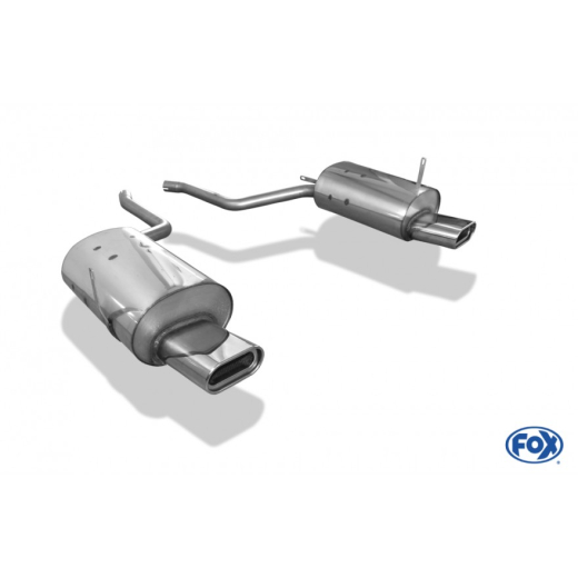 Fox Duplex-Endschalldämpfer je 160x80mm oval