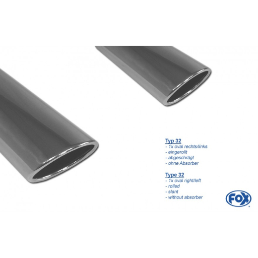 Fox Duplex-Endschalldämpfer je 1x115x85mm