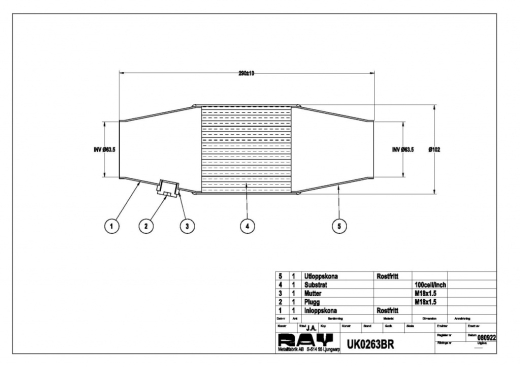 Universal Katalysator 100 Zellen (SBF/FIA zugelassen)