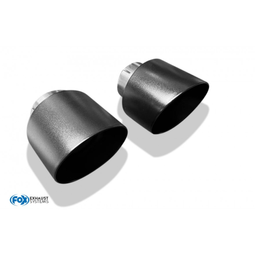 Fox Duplex Endrohrset je 129x106mm black matt (für Original)