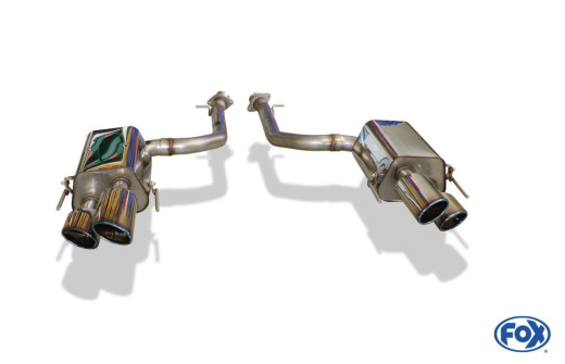 Fox Duplex-Endschalldämpfer je 2x115x85mm Colour