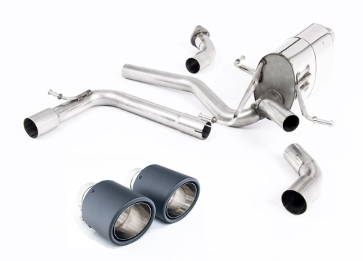 Milltek Duplex Endschalldämpfer je 115mm Jet Carbon