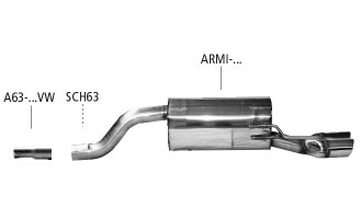 Bastuck Endschalldämpfer 120x80mm