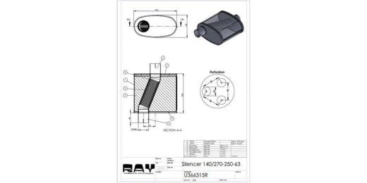 Simons Dämpfer oval 140/270-250 63' RF