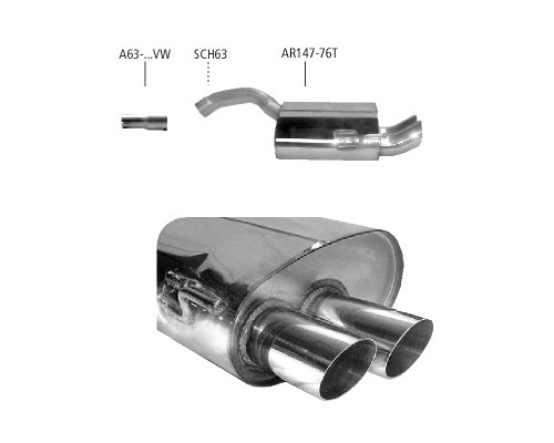 Bastuck Endschalldämpfer 2x76mm