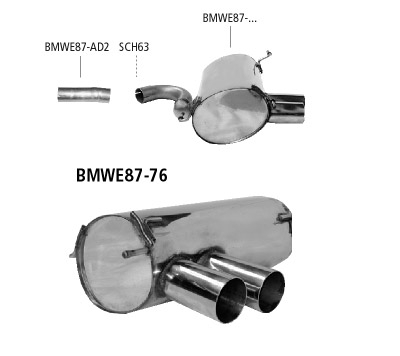 Bastuck Endschalldämpfer 2x76mm