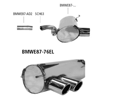 Bastuck Endschalldämpfer 2x76mm