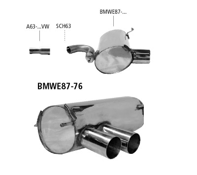 Bastuck Endschalldämpfer 2x76mm
