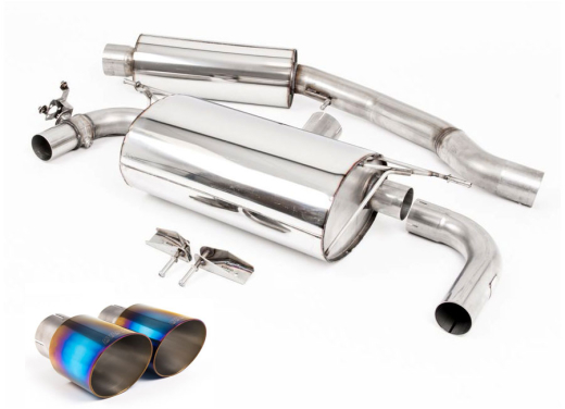 Milltek Duplex-Komplettanlage je 90mm GT Burnt Titanium