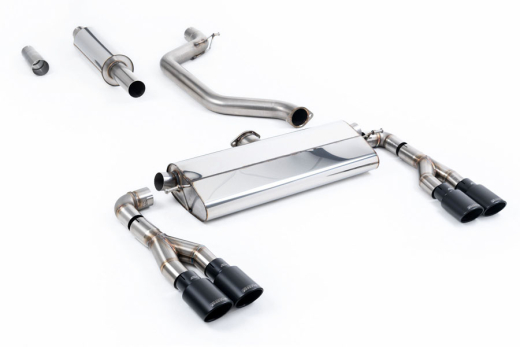 Milltek Komplettanlage je 2x104x80mm Oval Jet Black