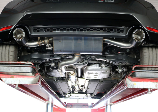 Bastuck Komplettanlage mit Duplex-Endschalldämpfer 110mm Carbon (mit Klappe)