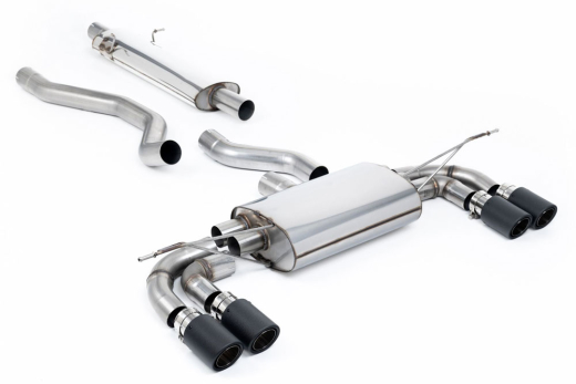 Milltek Duplex-Komplettanlage je 2x90mm Jet Carbon