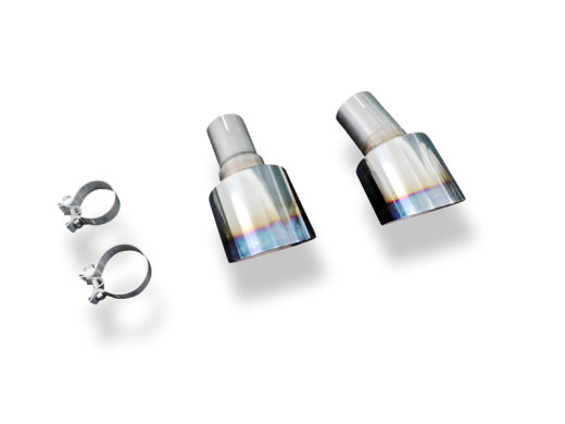 Fox Duplex Endrohrset je 130mm (für Original) eingefärbter Rand