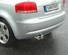 Simons Endschalldmpfer Audi A3 8P/Golf V    2*80