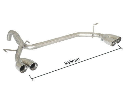 Ragazzon Duplex-Endschalldämpfer je 2x70mm Sport Line versetzt