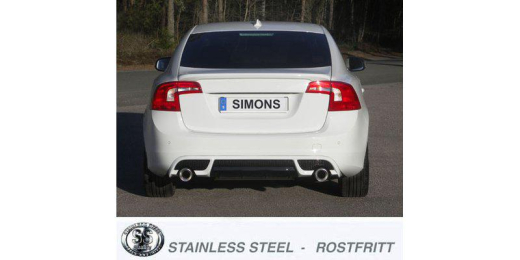 Simons Anlage ab Vorschalldämpfer S60/V60 Turbo 2*90