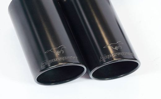Supersprint Duplex Endrohrsatz Black "Racing" je 2x90mm