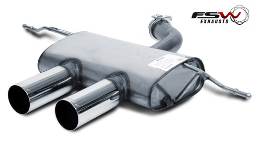 FSW Sportauspuff Endschalldämpfer 2x90mm R-Look