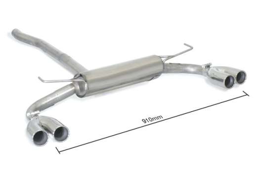Ragazzon Duplex-Endschalldämpfer je 2x70mm versetzt