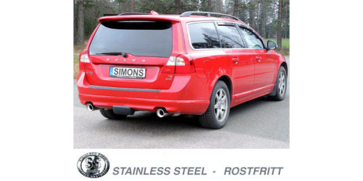 Simons Duplex Endschalldämpfer V70 Turbo AWD