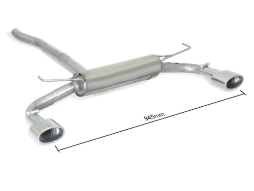 Ragazzon Duplex-Endschalldämpfer je 115x70mm oval