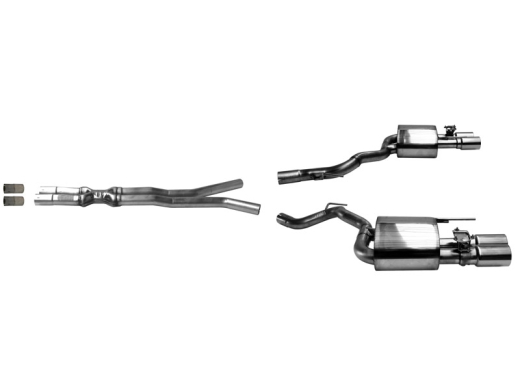 Bastuck Komplettanlage mit Duplex-Endschalldämpfer je 2x90mm (mit Klappe)
