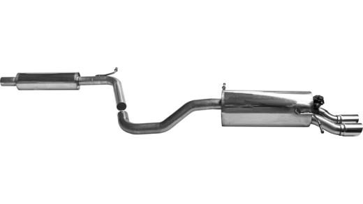 Bastuck Komplettanlage mit Endschalldämpfer 2x76mm (mit Klappe)