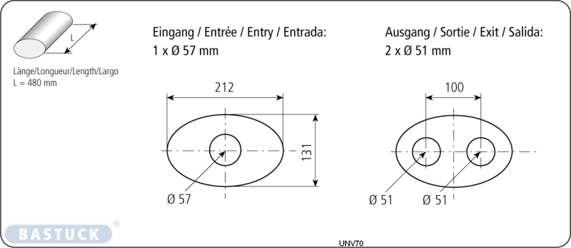 Bastuck Universalschalldämpfer