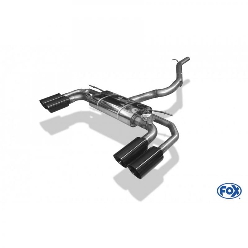 Fox Duplex-Endschalldämpfer je 2x100mm schwarz