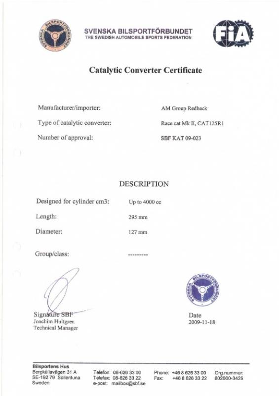 Universal Katalysator 100 Zellen (SBF/FIA zugelassen)