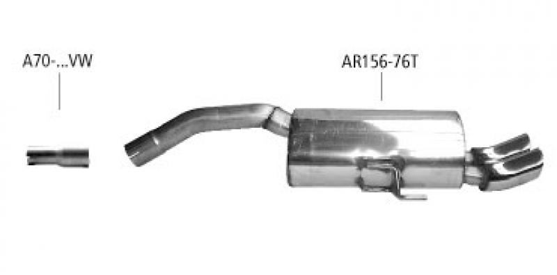 Bastuck Endschalldämpfer 2x76mm