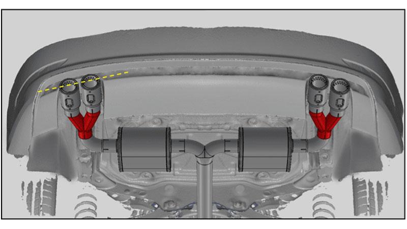 Simons Y-Rohr für Doppel-Ø80-Endrohr Edelstahl