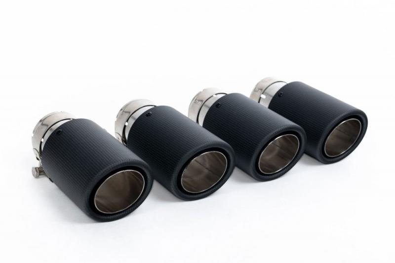 Milltek Duplex-Komplettanlage je 2x90mm Jet Carbon