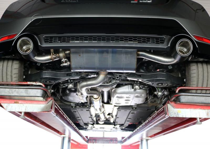 Bastuck Komplettanlage mit Duplex-Endschalldämpfer 110mm Carbon (mit Klappe)