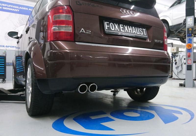 Fox Sportauspuff Endschalldämpfer 2x80mm