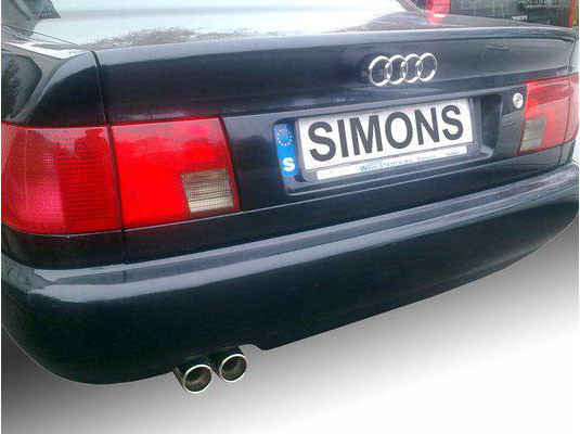 Simons Endschalldämpfer Audi 100/A6 2*70
